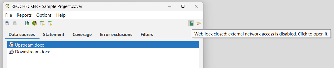 Web lock closed